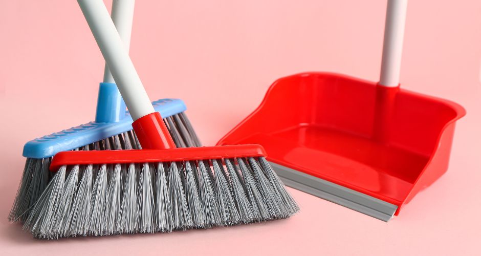 Essential Cleaning Equipment-Dustpan and Broom