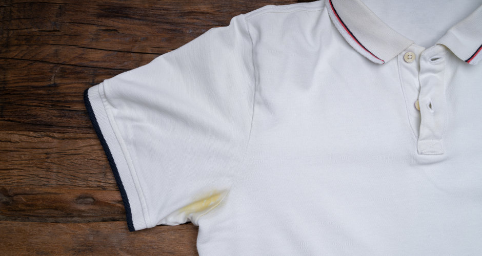 How to Remove Sweat Stains from White Shirts