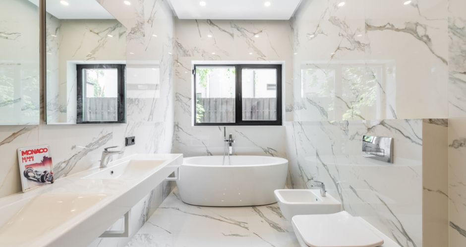 Porcelain Tile -Water-Resistant Flooring for Bathrooms